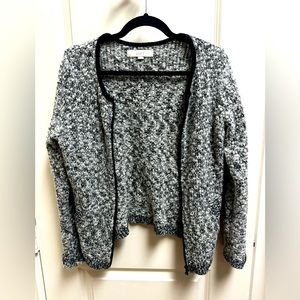 LOFT Ann Taylor Boiled wooo blend cardigan with zipper.  Size  small.
